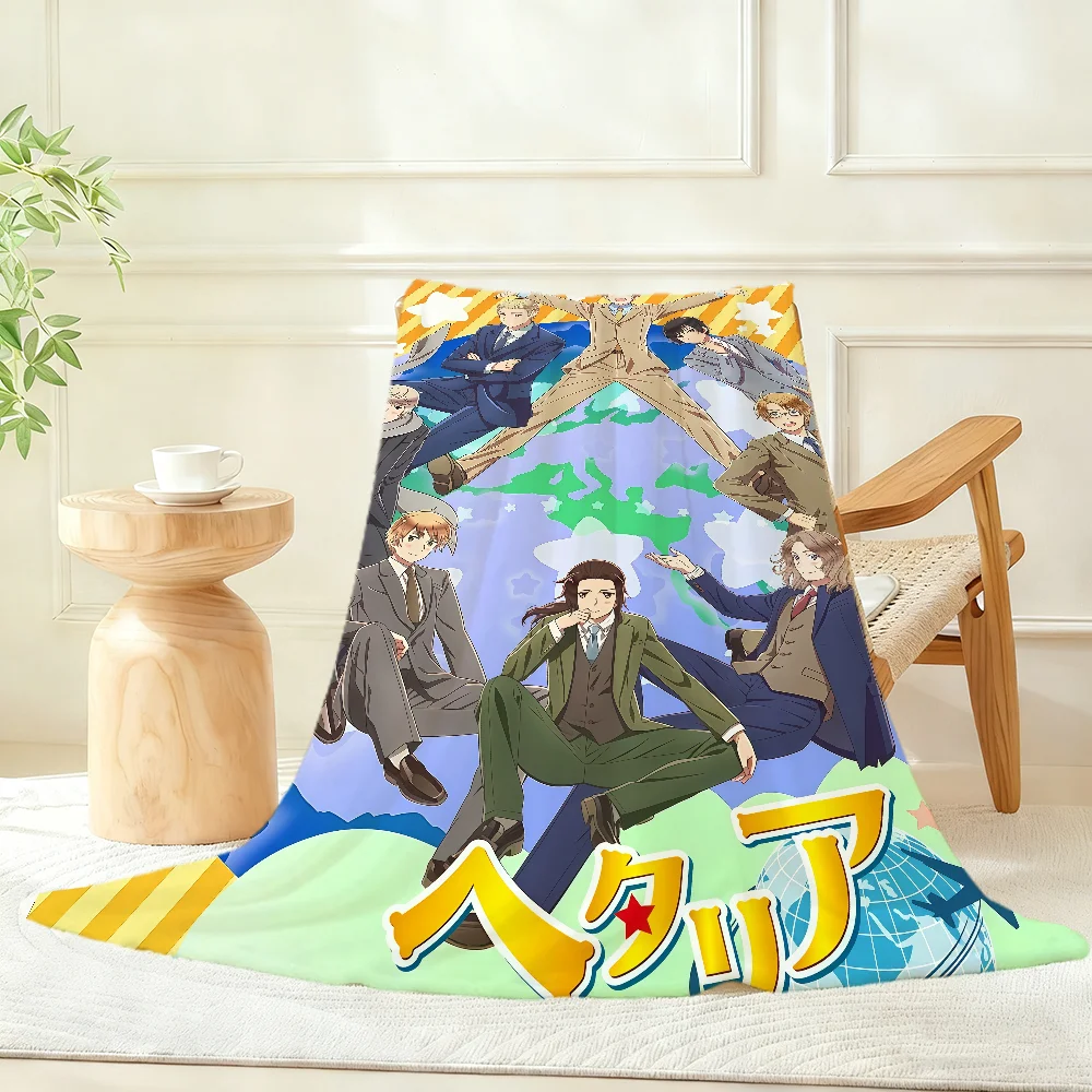 H-Hetalia  Anime W-World S-Stars Blanket Throw Super Cosy G-Group Plush Living Room Sofa Couch Childish Birthday Gifts