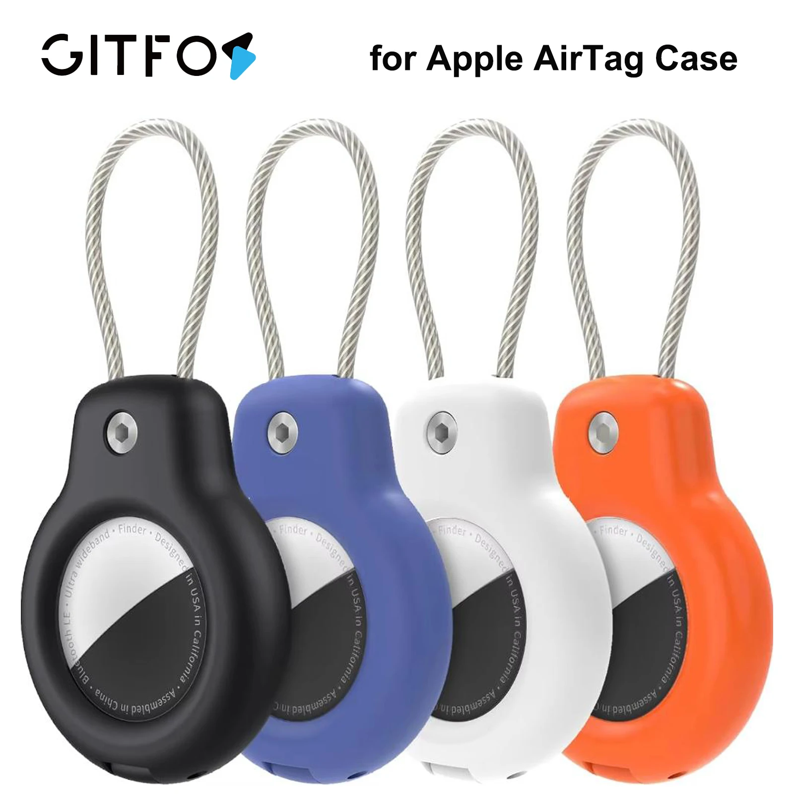 

GITFOS Air Tag Case for Apple AirTag Holder Anti-Lost Air Tags Case for Luggage Bag Pet Key Backpack Airtag Keychain Accessories