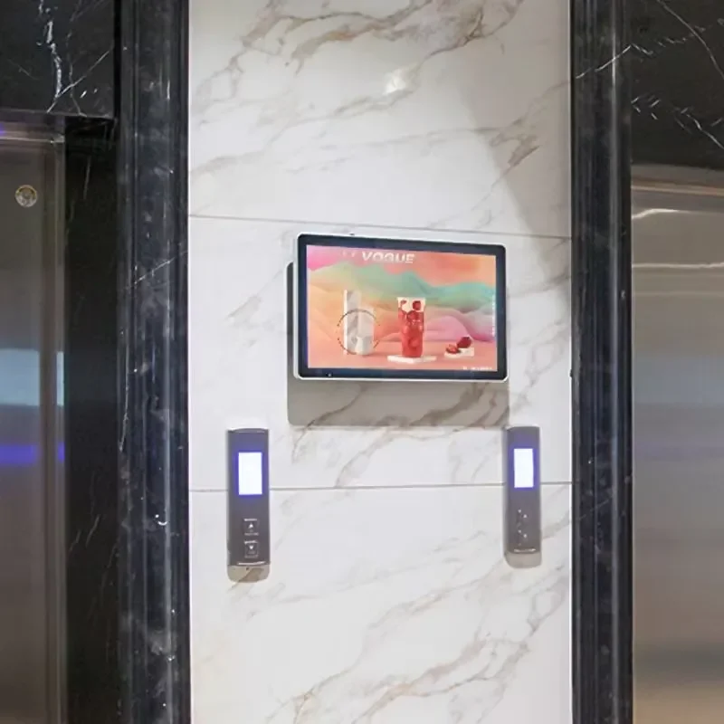 Android Elevator Digital Signage Display Screen Media Advertising Menu Board Wall Mounted Monitor for Commercial Lobby