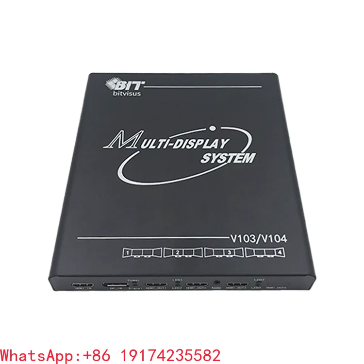 Professional Multi-Channel Extender: 1x5 Splicing, Audio Output, USB Interface, 12V 2A, 3 HDMI Outputs