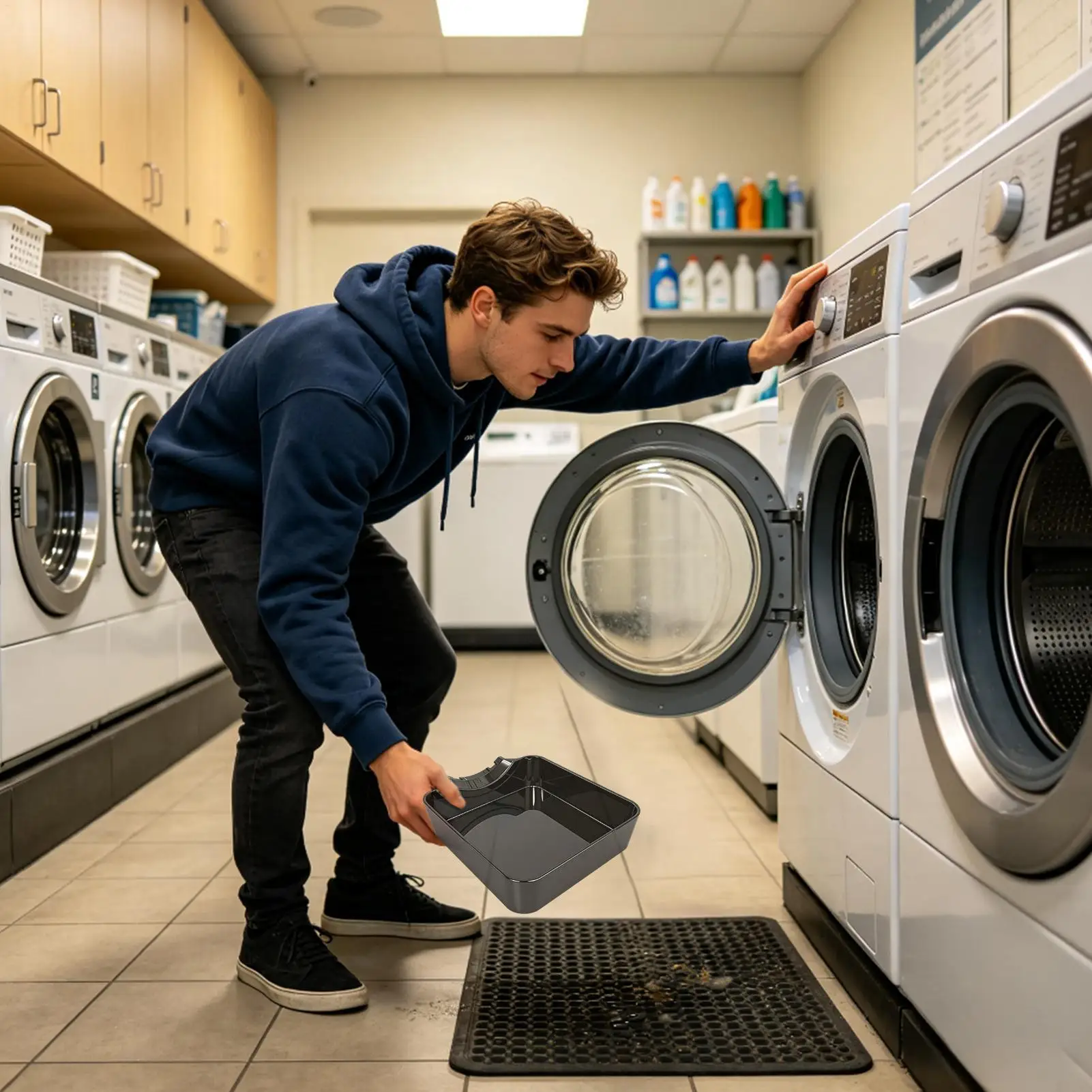 Washing Machine Drain Pan Front Load Leak Proof Tray drainage filter for prevents water stains from splashing onto floor