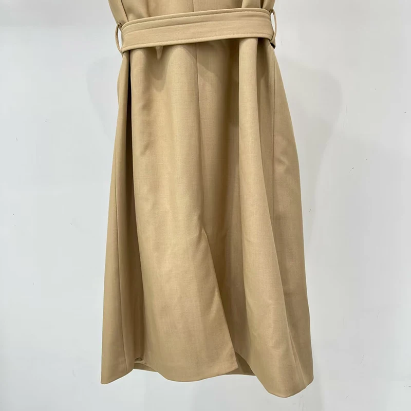 فستان نسائي مزدوج الصدر بكتف منسدل وحزام الخصر بدون أكمام فستان ماكسي عصري ثوب مسائي غير رسمي 2025 #6