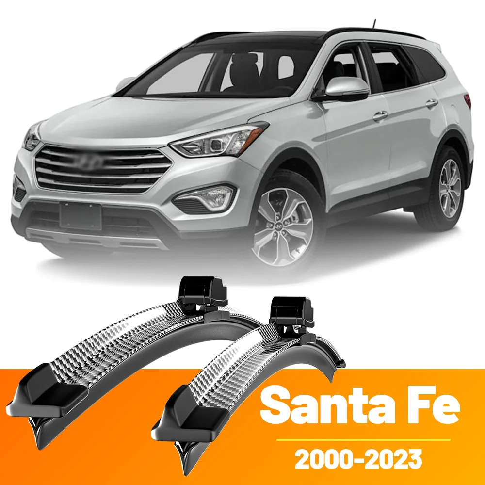 

2pcs Front Windshield Windscreen Wiper Blades Carbon Fibre Wipers For Hyundai Santa Fe 2000-2023 Sport XL 2007 2008 2012 2013
