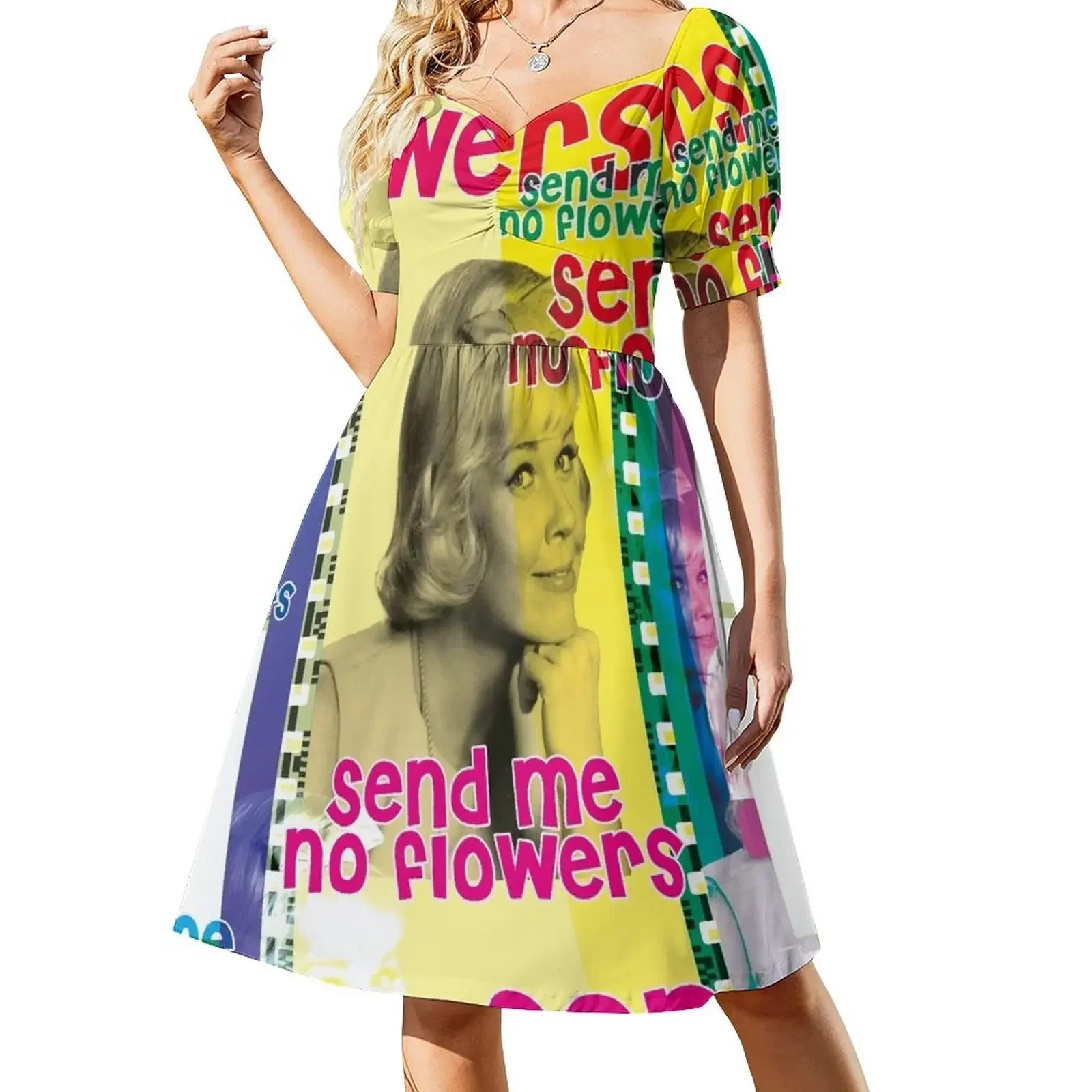 

Send me no flowers, film 60s Short-Sleeved Dress fairy dress sexy dress for women