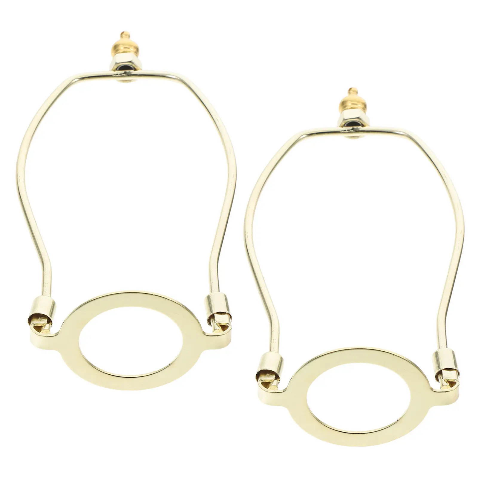 2Pcs Stylish Alloy Lamp Harp Holder Harvard Style Shade Bracket for Table Floor Lamps E27 Lampshade Hardware DIY Repair