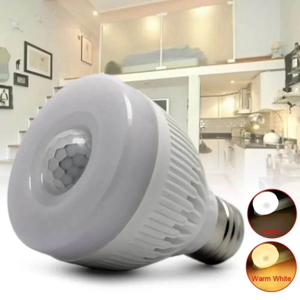 E27 5W LED Sensor Bulb 85-265V PIR Motion Sensor Light Bulb Auto ON/OFF LED Lamp Day Night Light For Stair Hallway Pathway
