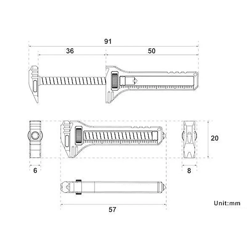 Titanium Alloy Wrench Compact Outdoor Portable Key Ring Chain Pocket Cutter Screwdriver EDC Multi Tools Camping Survival Kit