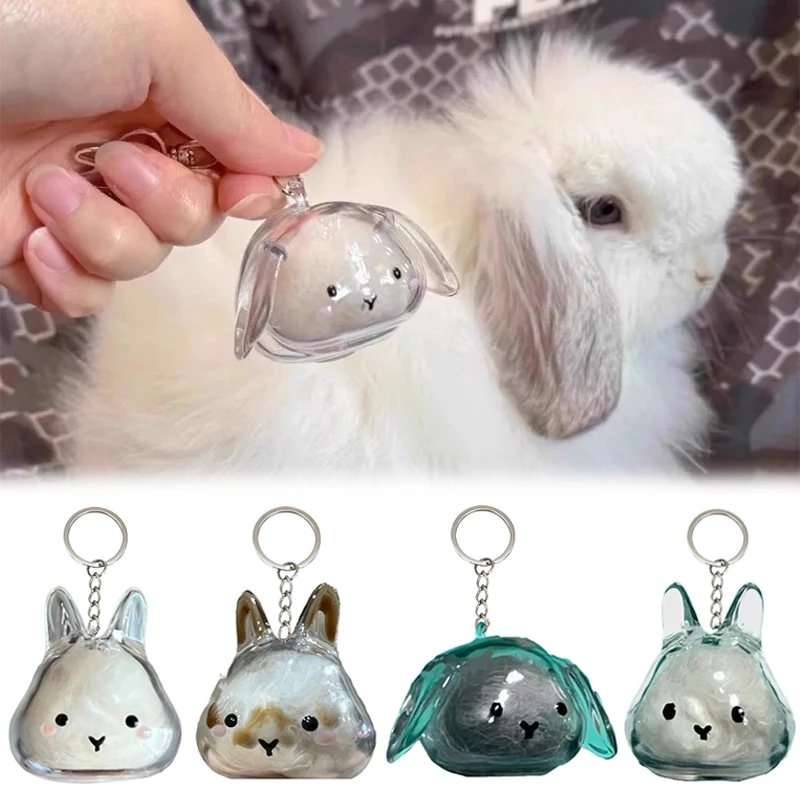 Pet Hair Keepsake Box Rabbit Hair Storage Box Pendant Keychain Pet Memorial Collection Box Bag Pendant DIY Decoration Gift