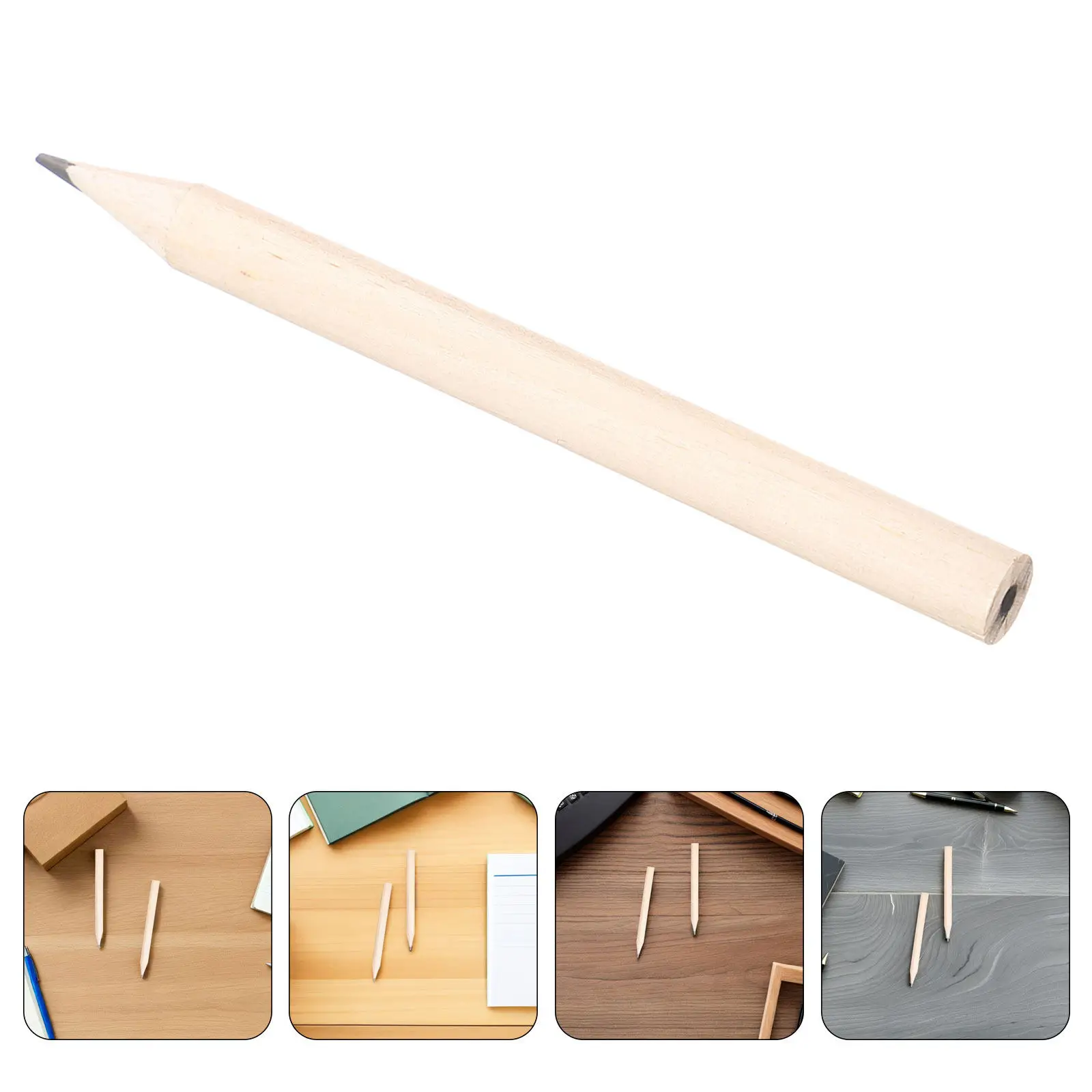200 Pcs Mini Wood Pencils Office Supplies Natural Wooden Golf Short Round Half Bulk