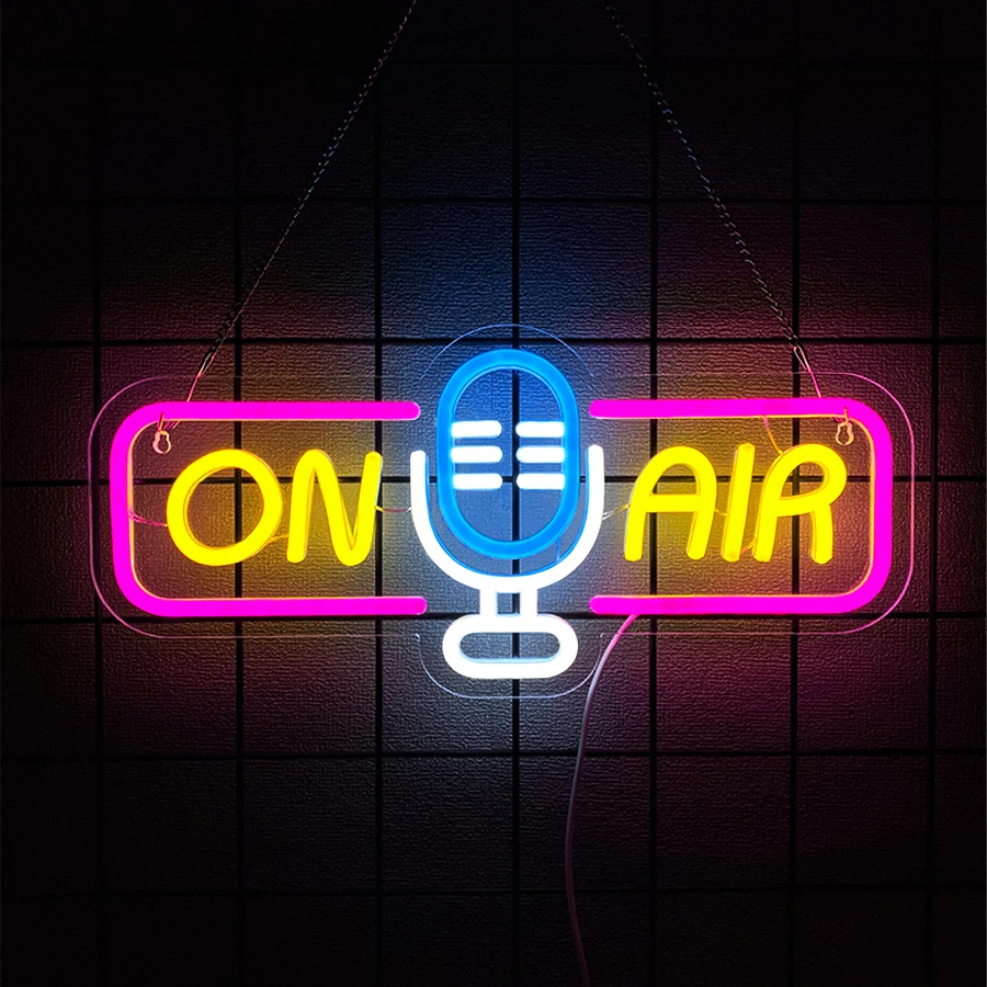On Air Led Neon Sign, Used For Wall Decor, Usb Powered, Recording Studio, Music Room And Club Wall Lamp, Gifts For Gamers.
