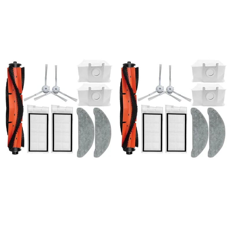 

AT44-2 Set For Xiaomi Roidmi Eve Plus SDJ01RM Robot Vacuum Rmain Side Brush Hepa Filter Mop Cloth Rag Dust Bag