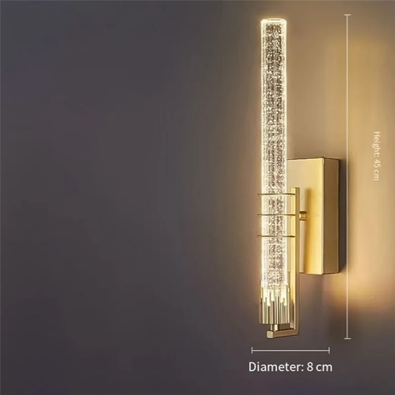 

ABUG-For Living Room Bedroom Study Indoor Lighting Modern Bubble Crystal Wall Lamps Background Sconces Light