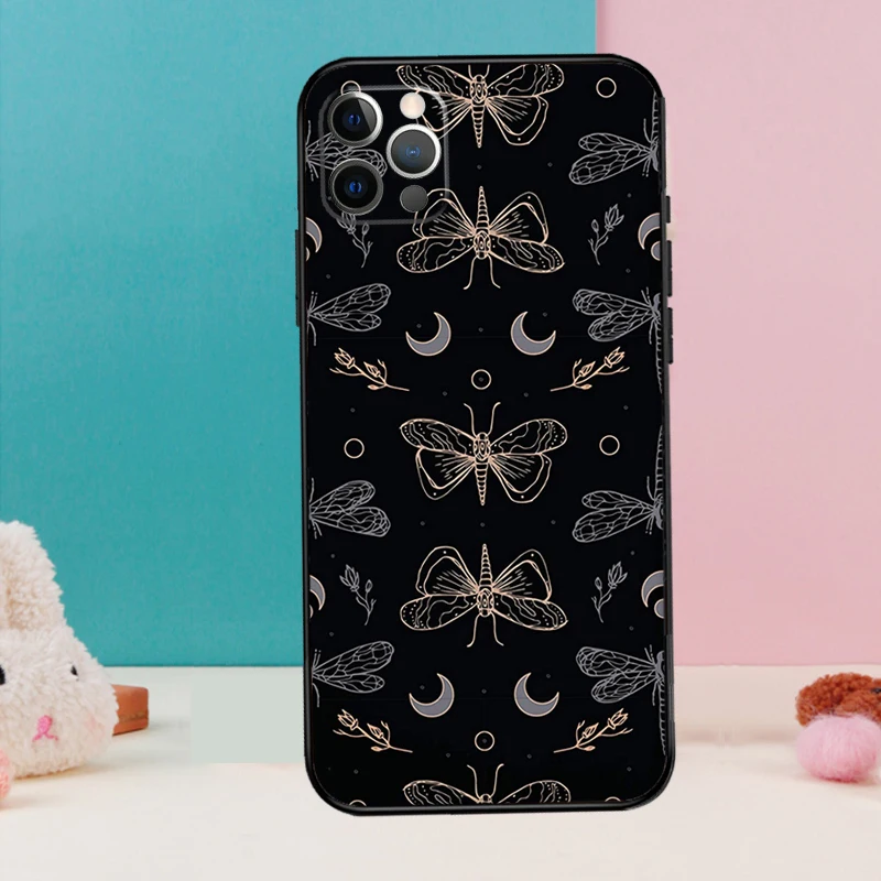 Skull Gothic Creepy Pastel GothสําหรับiPhone 16 15 14 13 12 11 Pro Max 12 13 Mini XR 15 16 Plus 16eฝาครอบCoque