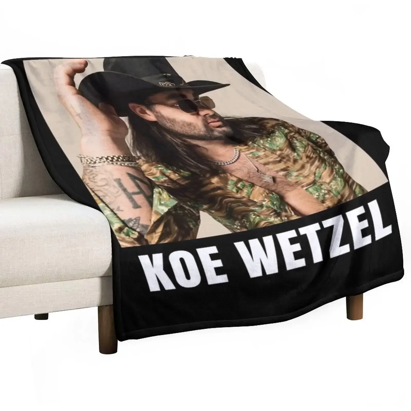 

Music Vintage Retro Koe Wetzel Gifts For Music Fans Throw Blanket Picnic Luxury Kid'S Blankets