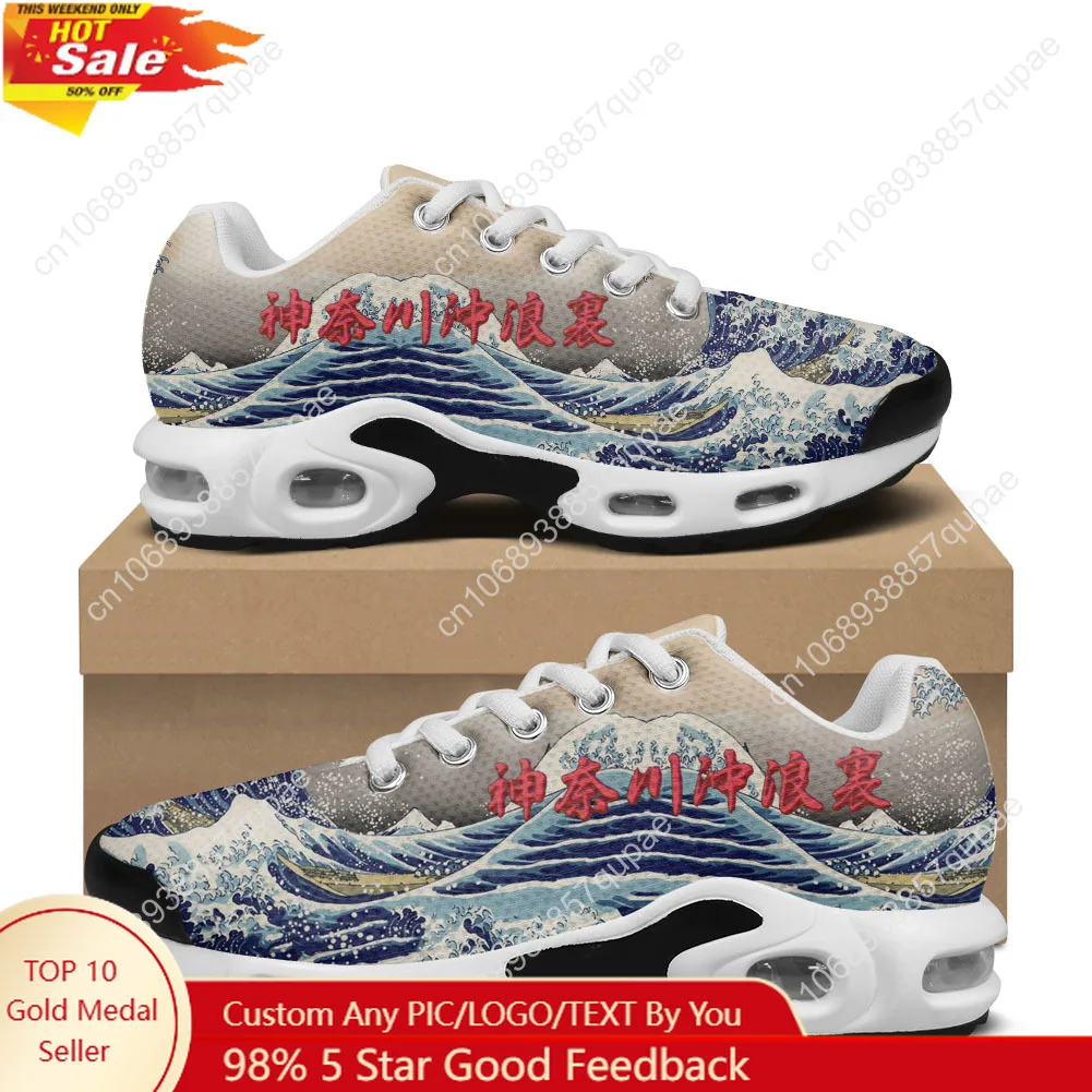 

Кроссовки на воздушной подушке The Great Wave off Kanagawa, мужская и женская спортивная обувь, легкая повседневная обувь для пешего туризма и скалолазания, обувь на заказ