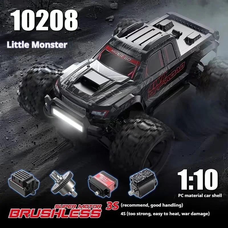 MJX 1/10 Monster 10208 бесщеточный автомобиль с дистанционным управлением 4WD высокоскоростной внедорожник для скалолазания модель игрушечного автомобиля праздничный подарок