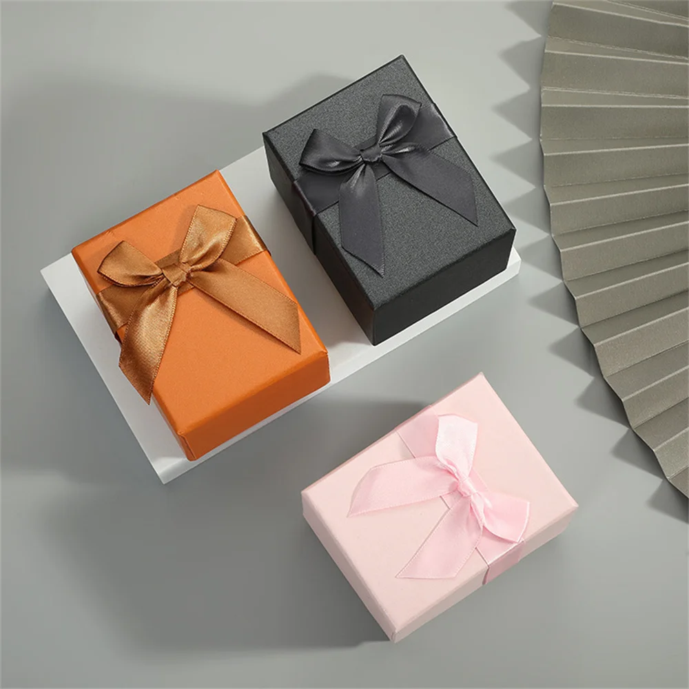 Rectangular Ribbon Bowtie Watch Box Jewellry Accessories Thickened Paper Storage Box Lipsticks Gift Packaging Boxes Wholesale