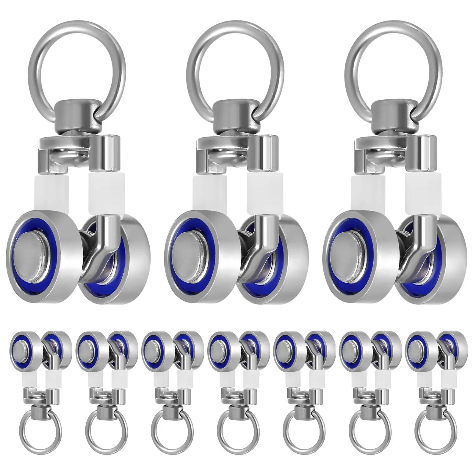 

10pcs Metal Bearing Roller Smooth Gliding Curtain Track Accessories Durable Lightweight Practical Long Lasting