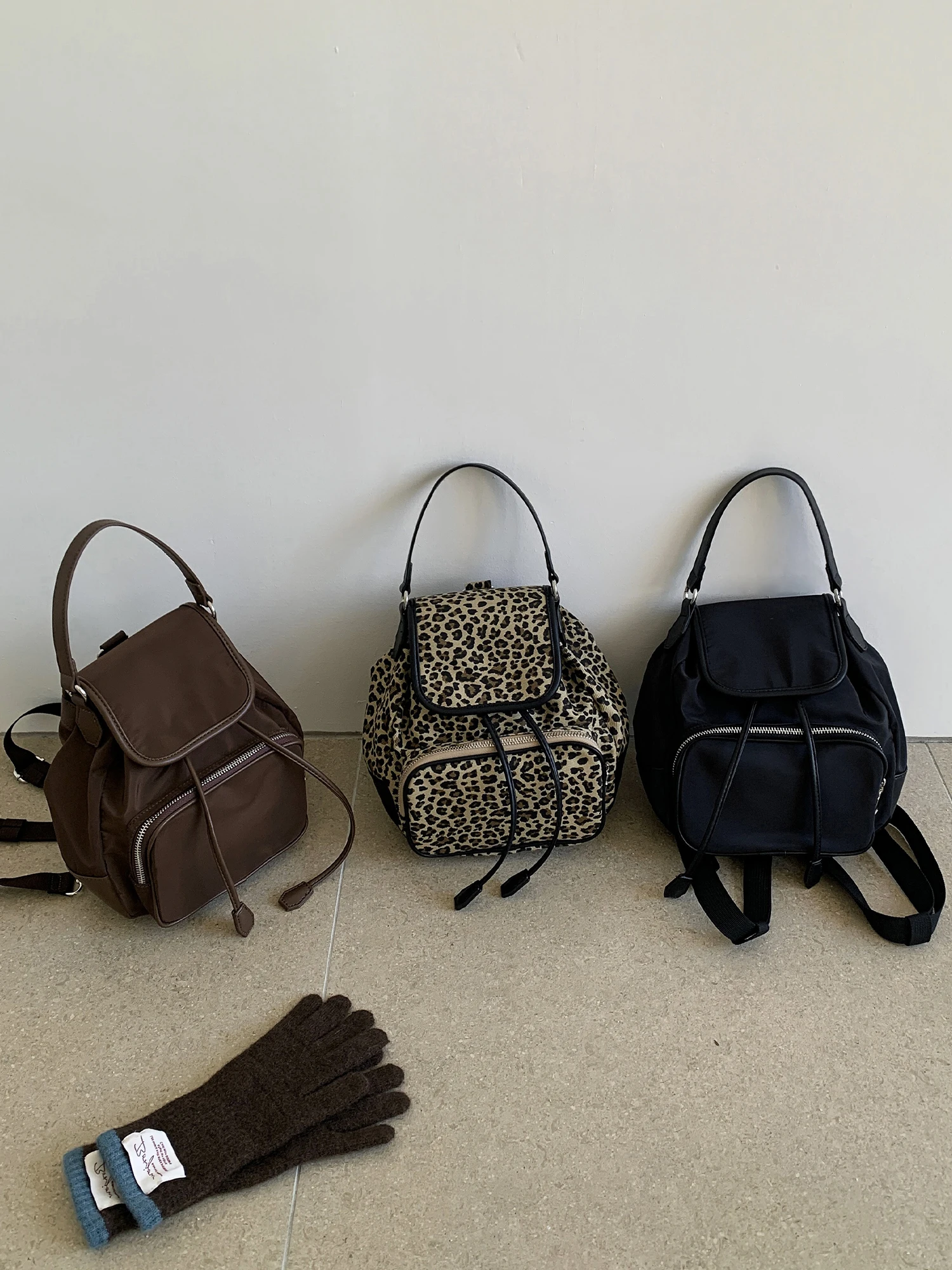 

Casual Double oulder Leopard Print Bapa Trendy Design Handbag Single Strap Bapa for Daily Use Teenager Youth Faion