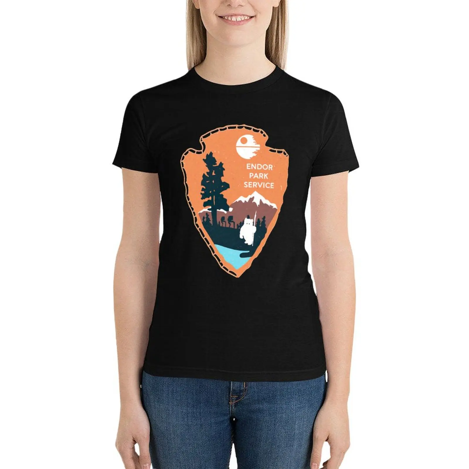 

Endor National Park Service T-Shirt vintage clothes Short sleeve tee t-shirt dress for Women plus size sexy