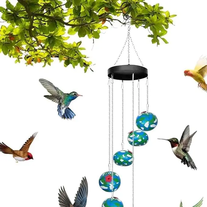 Vibrant Wind Chimes Gift For Mom With Hummingbird Wind Chimes Hanging Bright For Outdoor Spaces