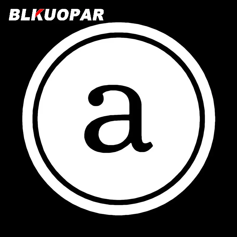 BLKUOPAR Typewriter Font A Initial Car Sticker Original Sunscreen Scratch-Proof Car Styling Fashionable Die Cut Funny Decal