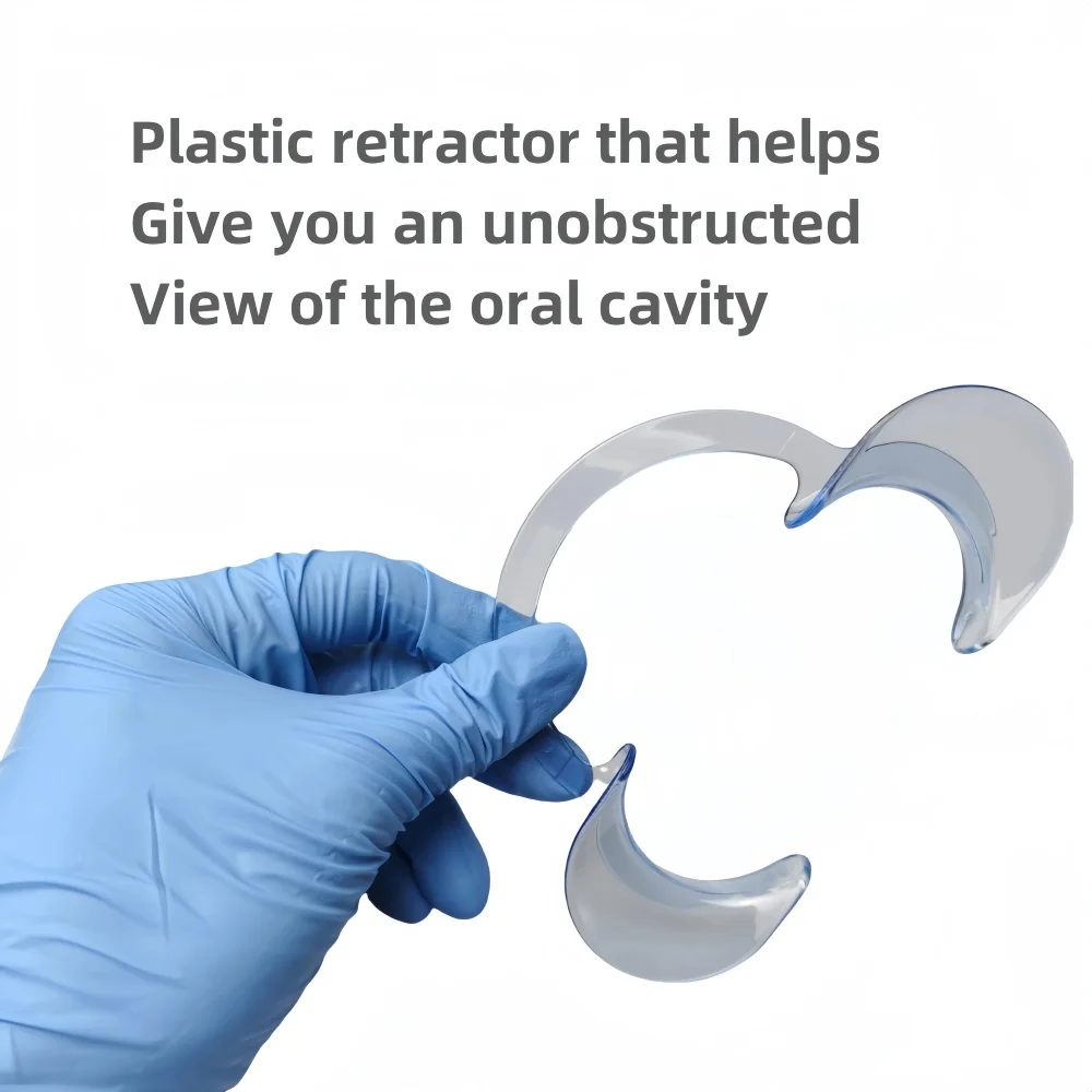 

C Shape Mouth Opener & Cheek Retractor, Dental Oral Gag with Lip Spreader for Orthodontic Procedure, Intraoral Surgery Tools