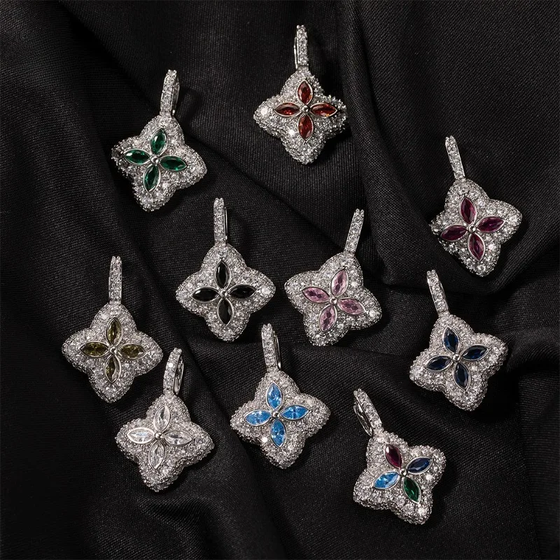 

Colorful Flower Zircon Necklace Multi-Color Zirconia Necklace Floral Inifinity Chain Rope Chain Jewelry Jewelry For Women Gifts