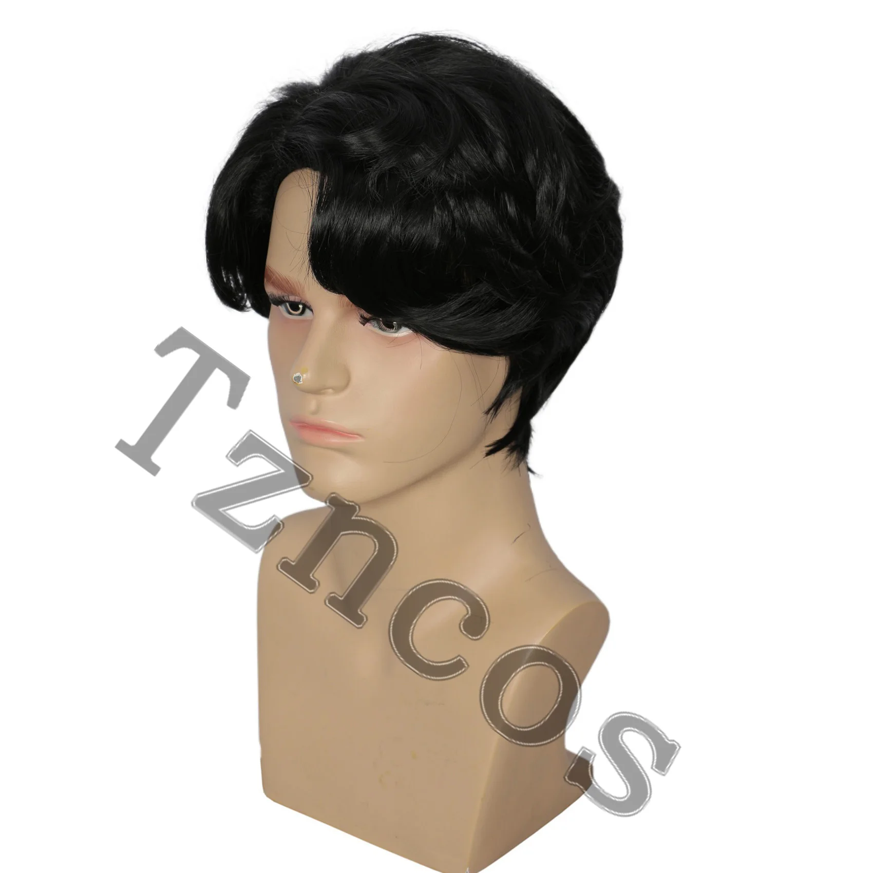 Tzncos Saja Boys Jinu Cosplay perruque synthétique courte noire hommes perruque Anime résistant à la chaleur perruque