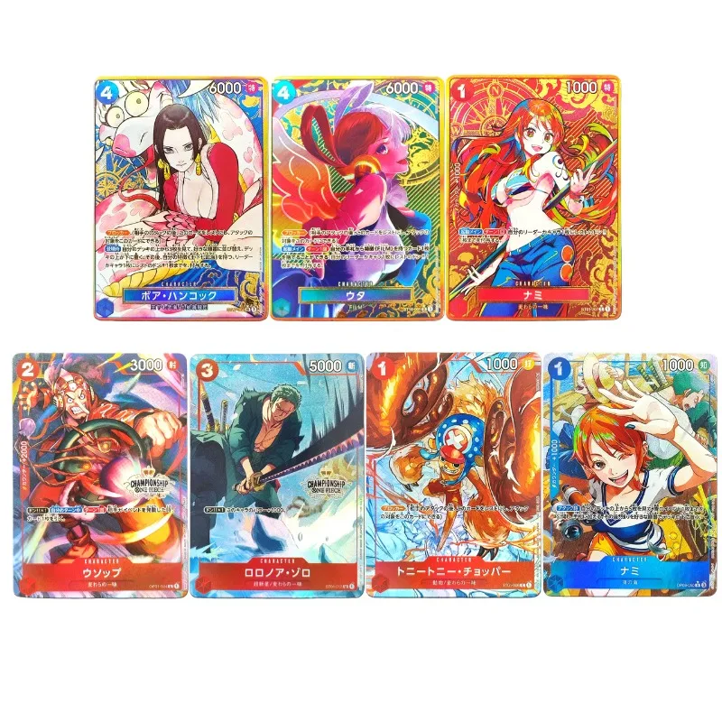 Cartão Colecionável DIY One Piece OPCG ST17-004 Boa Hancock Tony Tony Chopper com Hot Stamping e Flash Card Roronoa Zoro