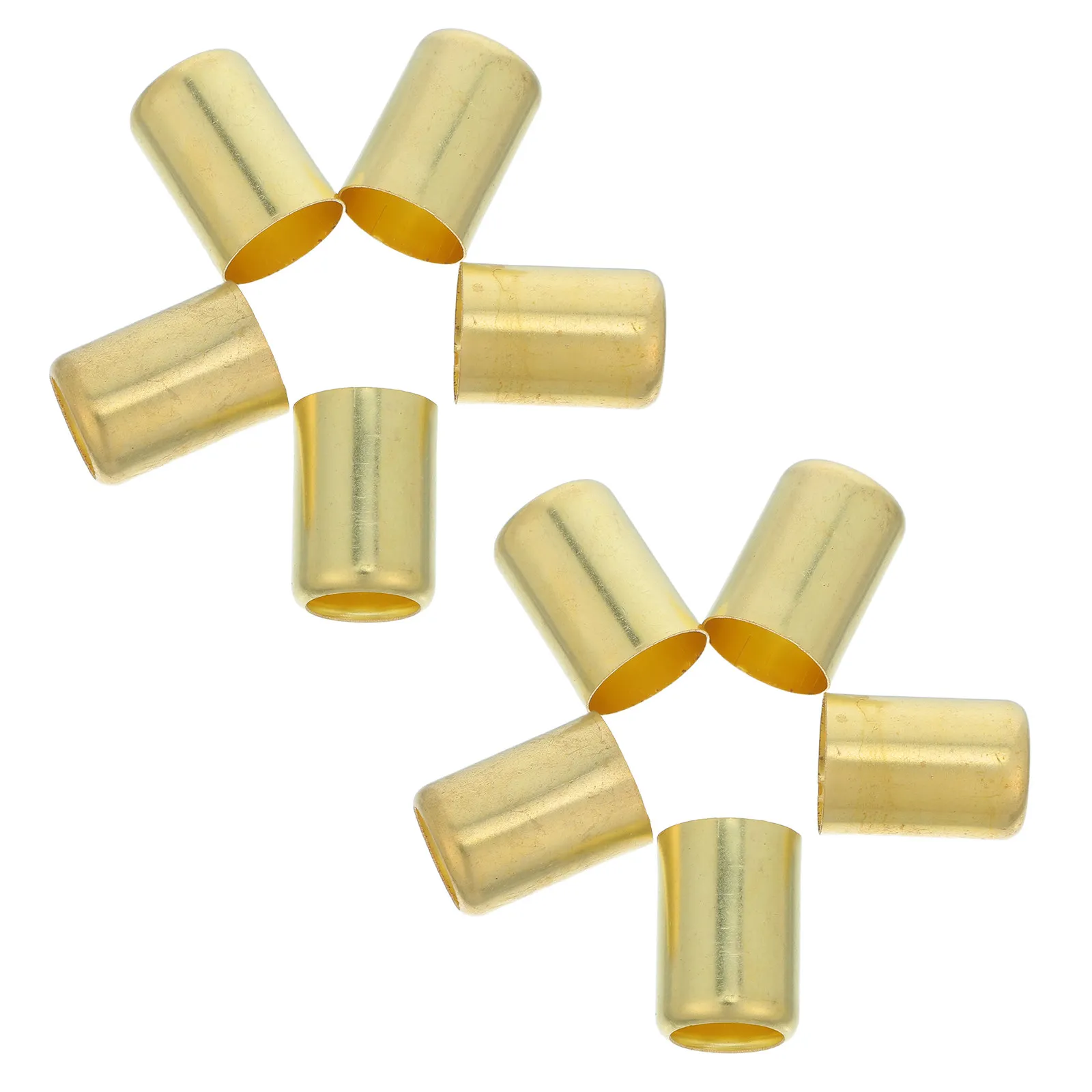 10Pcs Brass Compression Hose Ferrules Copper Fittings Repair Kit Thickened Metal Sleeves for Sprayer Hose Leak Proof and Tube