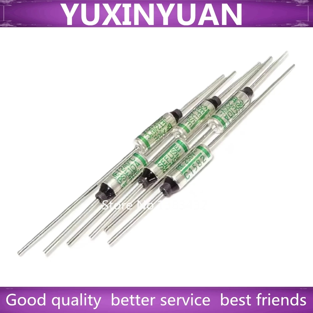 10Pcs SF240E Cutoffs Thermal Fuse SF240 240C 240 Celsius Degree 10A 250V