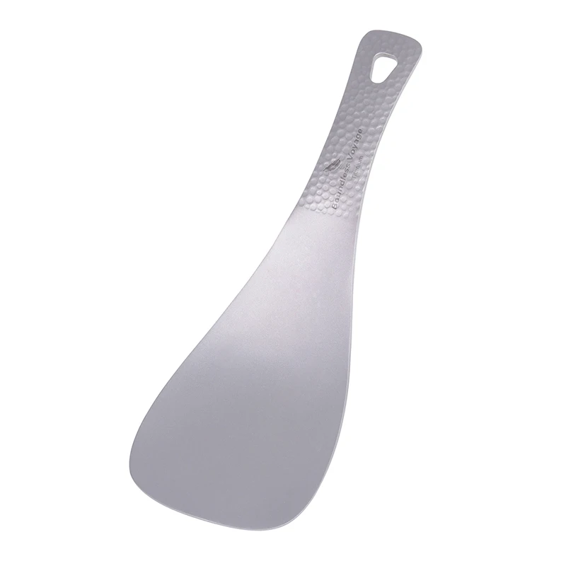 Boundless Voyage Titanium Rice Ladle Thickened Spoon for Outdoor Camping And Travel Picnic Essential Meal Tableware Shovel Scoop