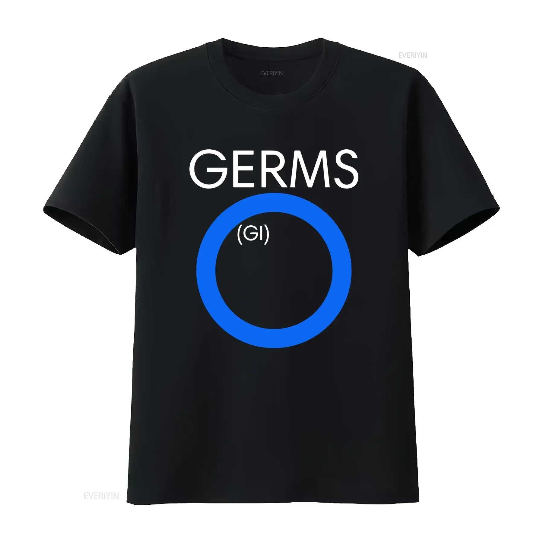 Retro Punk Rock Germs GI Logo Print Streetwear Casual T Shirt vintage Washed streetwear Top For Everyday Wear Versatile Soft