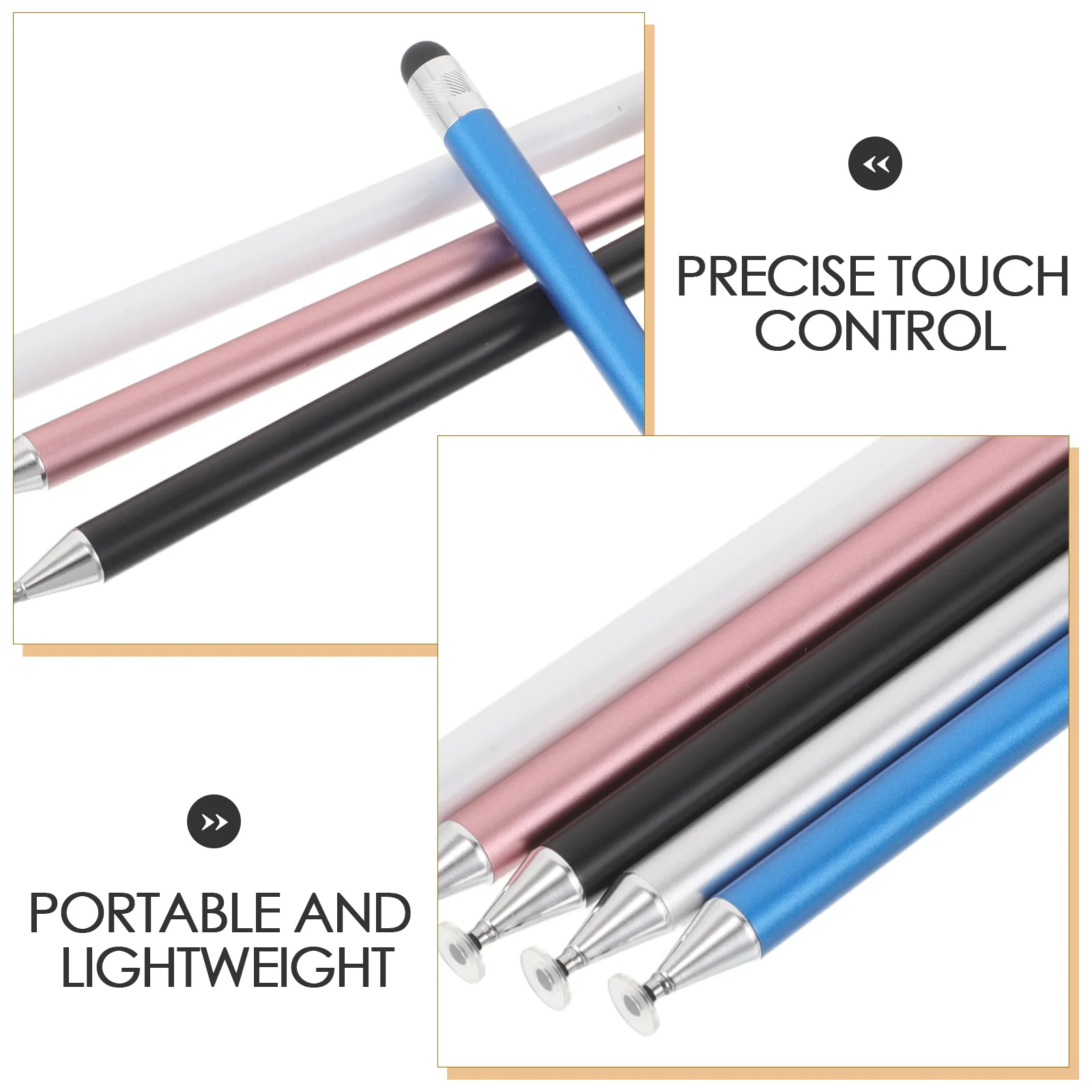 5Pcs Stylus Pen for Touch Screen Dual Head Precision Drawing Writing Smooth Control for Smartphone Lightweight Ergonomic