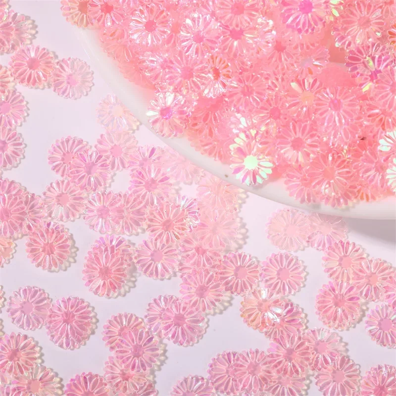 50g/Beutel 9mm Gänseblümchen-Pailletten - Glitzerflocken für Schleimfüllung, Nagelkunst & Handyhüllen-Deko, DIY Harz-Bastelzubehör – Detail 16