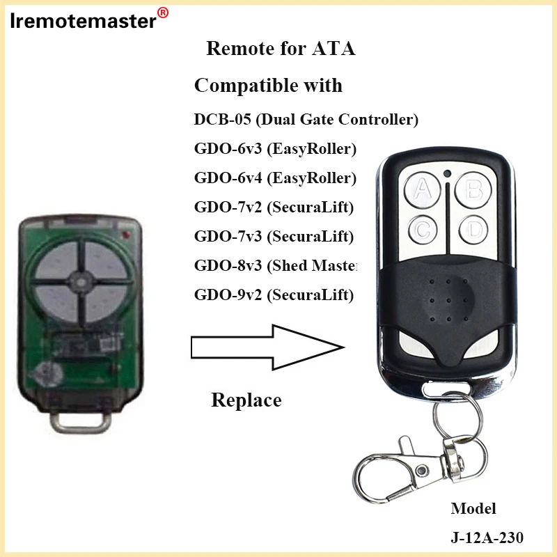 Per ATA PTX5V2 PTX5 PTX5V1 PTX2 PTX2V1 PTX2V2 Triicodo GDO Compatibile Apriporta Garage