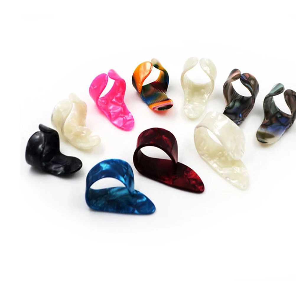 

15 Pcs Finger Cover Shrapnel Set Guitar Pen Thumbpick Picks for and Bass with Case