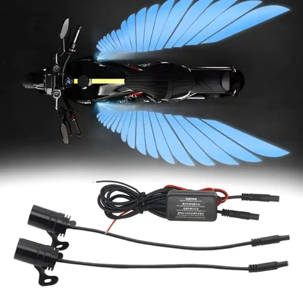 Wing Motorcycle Projector Light Waterproof Fashion Motorcycle Shadow Light Unique Floodlight Universal Ambient Light LED Light