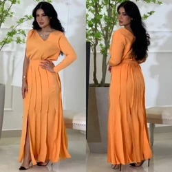Jiayigong Sparkle Exquisite Evening Jersey Draped Homecoming A-line V-neck Bespoke Occasion Gown Midi Dresses