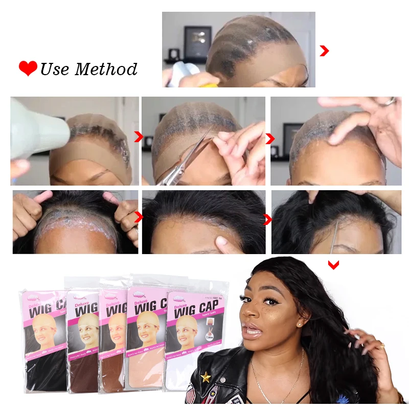 Yajukai New Stocking Cap For Wigs 2Pcs Cheap Hair Net For Wigs Bald Cap Beige Brown Nylon Stocking Wig Cap Stretchy Hair Cap