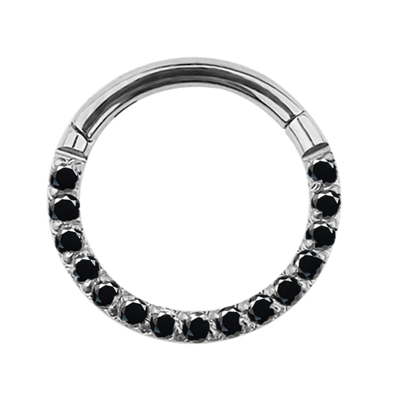 G23 Titanium Hinged Segment Hoop Nose Ring Earring