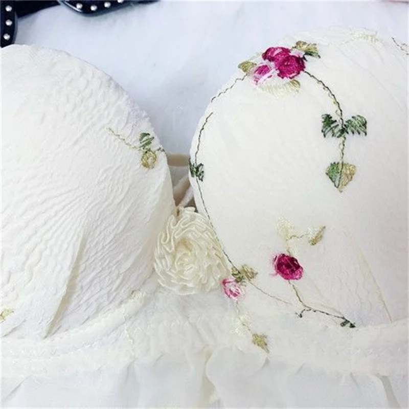 Sexy Bra Push Up Seamless Brassiere Floral Korean Woman Lace Bralette Beautiful Bra Underwire Top Women\'s Bras Top Quality Cheap