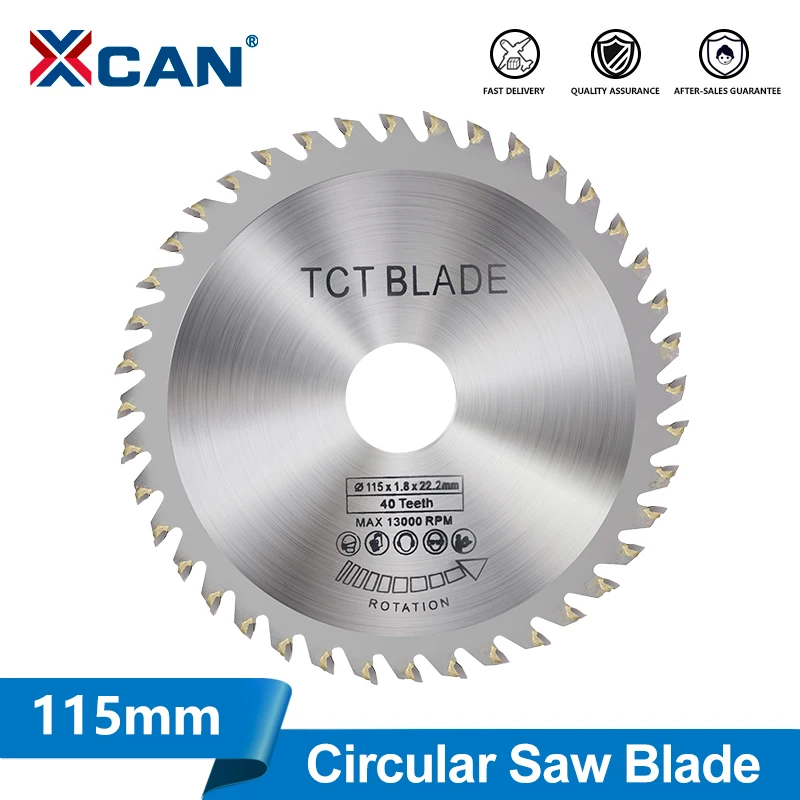 

XCAN 1/2/5 шт. 4,5 дюйма 115 мм дисковая пила 40T отрезной диск по дереву для угловой шлифовальной машины, дерево, пластик, режущие детали электроинструментов
