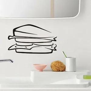 Köstliche Sandwich Vinyl European Style Abnehmbare Wandaufkleber DIY -Dekoration für dwaterproofes Wasser PVC Wasser Küche 6 Hauptverkaufsfliesen billiges Sandwich - №6