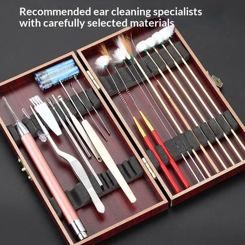 20PCS Ear Picking Tool Set Goose Feather Stick Ear Scoop For Ear Canal Massage And Daily Cleaning