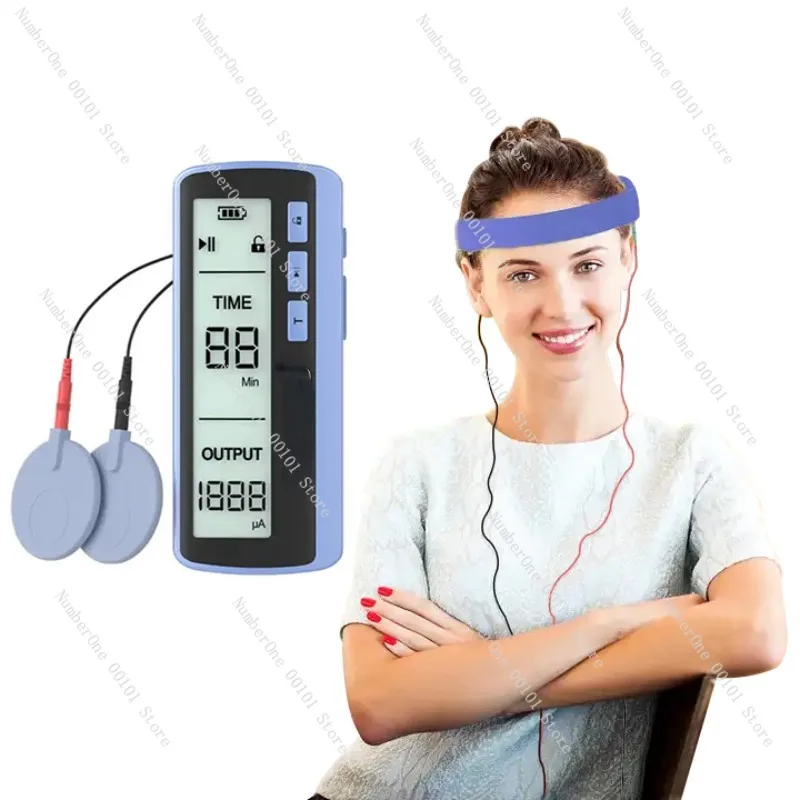 Portable tDCS Brain Stimulator Electric Head Massager, Headache Pain Relief Therapy Machine