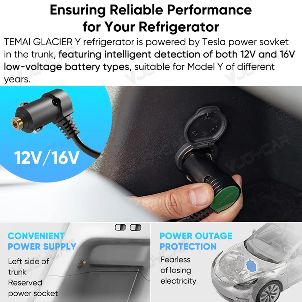 Новый портативный автомобильный мини-холодильник Y Juniper для модели Y емкостью 16 л с цифровым дисплеем для хранения еды на открытом воздухе