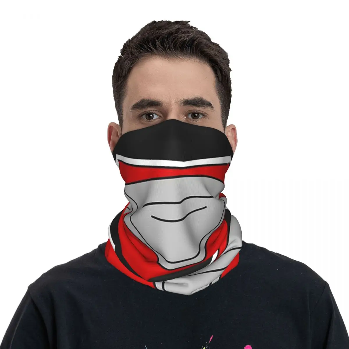 May The Power Protect You-Red Bandana Neck Gaiter Printed Face Scarf Warm Headband Riding Unisex Adult All Season