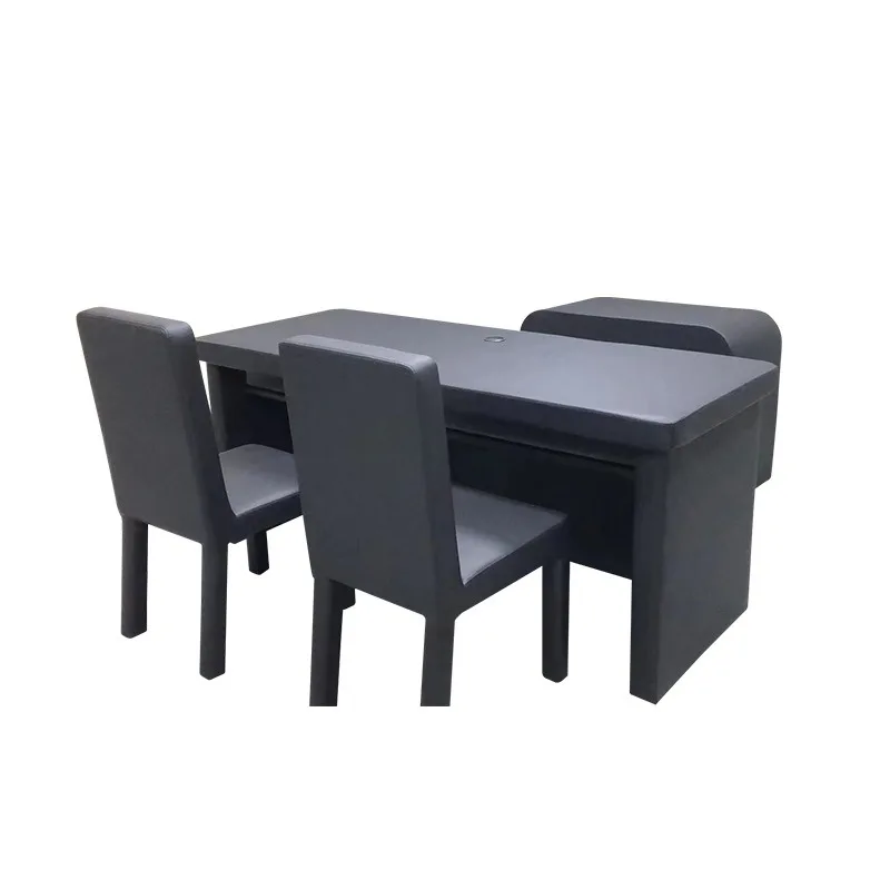 Interrogation room anti-collision tables and chairs, safety anti-collision nano cotton soft table, office furniture table